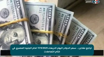 تراجع مفاجئ.. سعر الدولار اليوم الأربعاء 17/9/2025 أمام الجنيه المصري في ختام التعاملات
